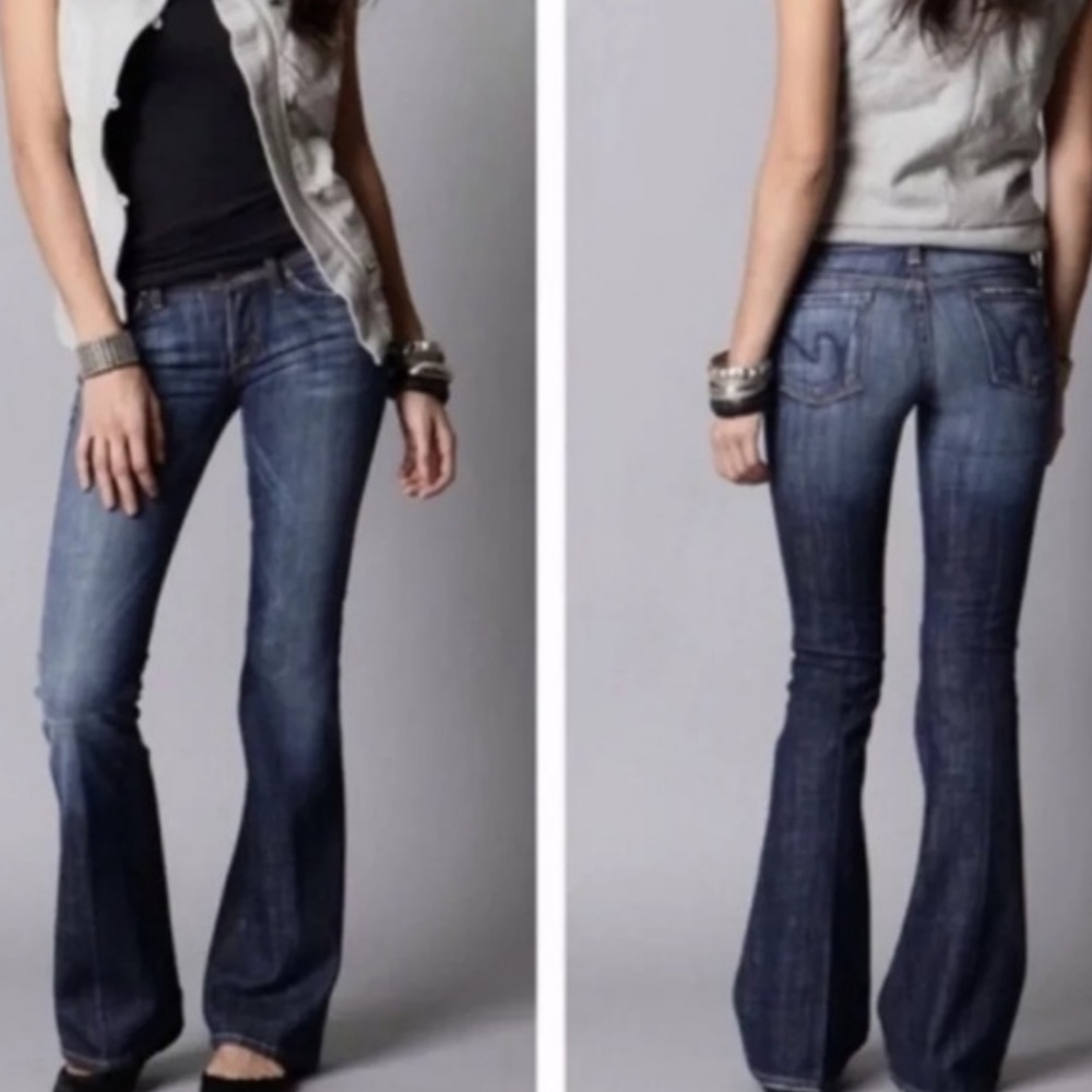 COH Vintage 90s flare Ingrid lo waist Flare Jeans Marbled Acid-wash 29